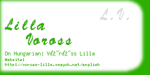 lilla voross business card